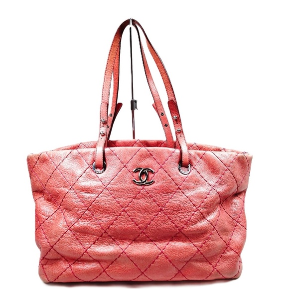 Chanel Tote  Red Leather - Picture 1 of 8
